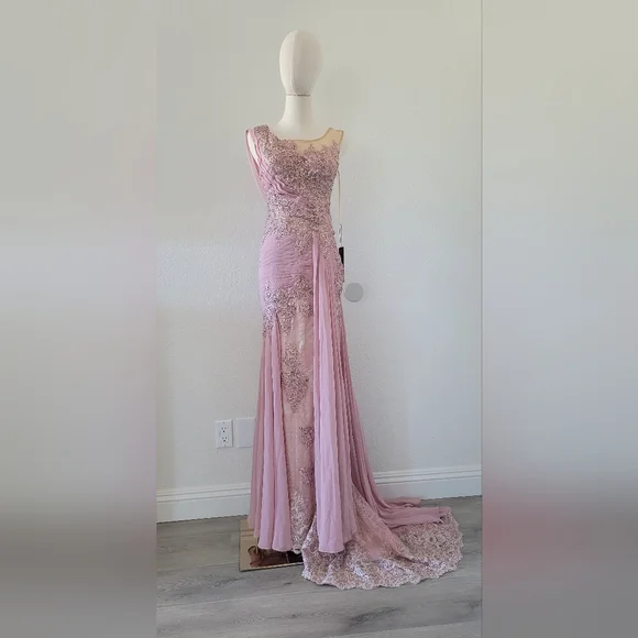 Atria couture | Dresses | Gorgeous Dusty Rose Evening Gown Size 4 | Poshmark